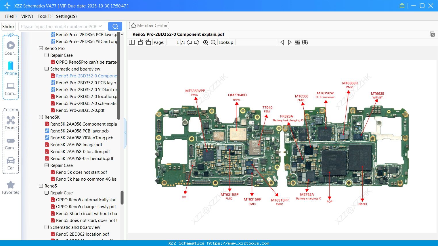 OPPO Reno5 Pro-2BD352-0 Component Explain